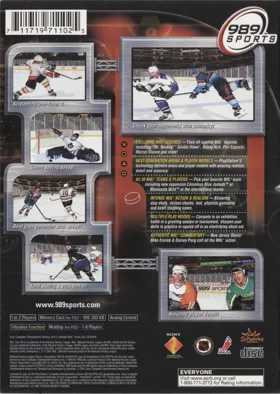 NHL FaceOff 2001 box cover back